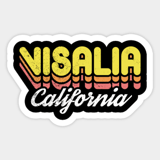 Retro Visalia California Sticker